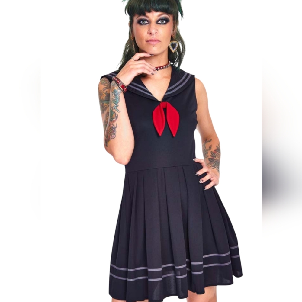 Black and Red Sailor Dress